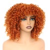 PORSMEER Pelucas Afro Rizadas De 35 Cm Para Mujer, Cortas,