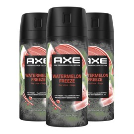 AXE Fine Fragrance Deodorant Body Spray for Men 3 Pack Watermelon Freeze Aluminum Free 4.0 oz