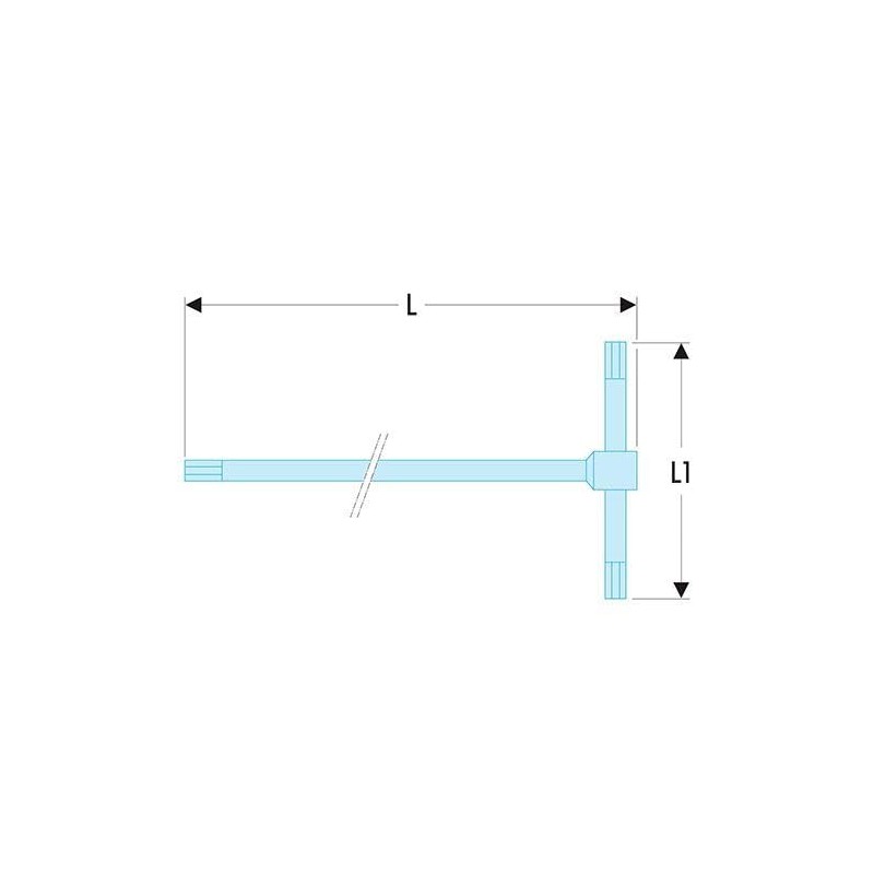 FACOM 84TCD.6 Series 84TCD Sliding"T" Key, 215 mm Length