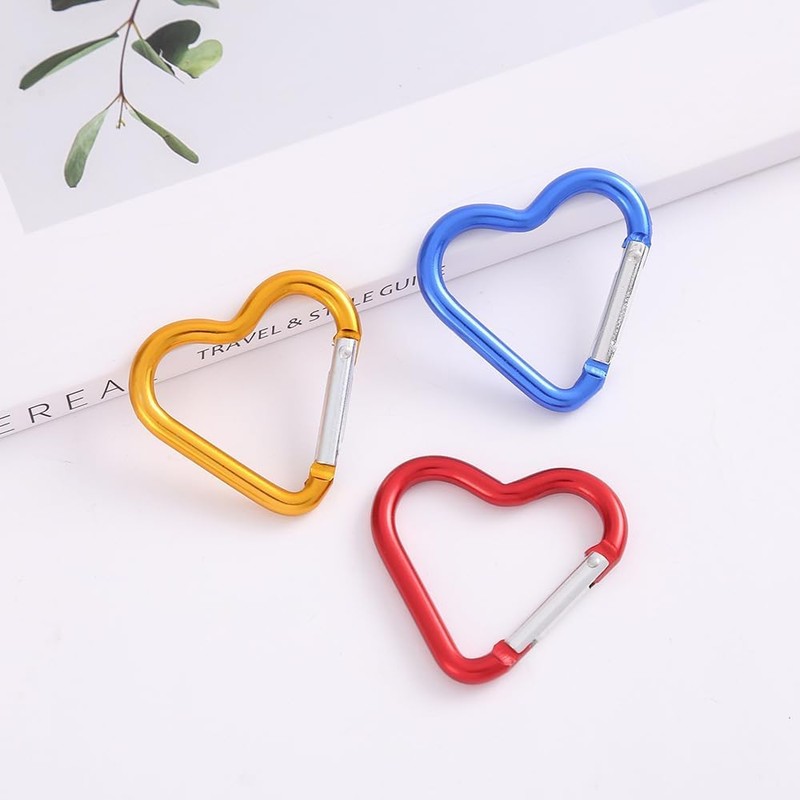 Red Carabiners Keychain Clips Snap Hook Key Ring for Camping
