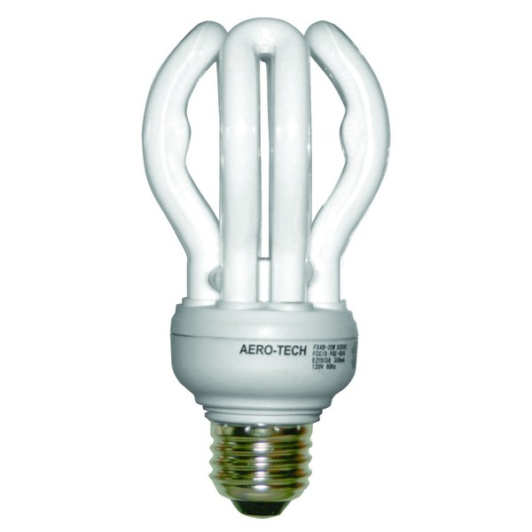 Aero-Tech AE4B-11W 11W 2700K Energy Saving Evolution Compact Fluorescent Bulb, with Medium Base, Warm White