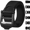 TECEUM Tactical Belt – Black B4 XL – Heavy-Duty Military,
