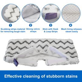 imeccalive 6 Pack S3501 S3601 Steam Mop Replacement Pads for Shark S3501 S3601 S3550 S3801 S3901 S3601D S3801CO S3901D S3455K S2902 SE450 Steam and Scrub Pocket Mop Steamer Pads Washable