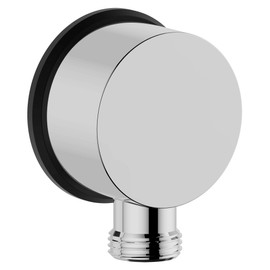 Duttao Round Handheld Shower Wall Supply Elbow,with Connector Body and Washer, Wall-mount Hose Connector,without Shower Head and Hose, Polished Chrome Finish DA-0048-CP