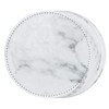 Set of 10 Marble Leather Drink Coasters Round Cup Mat Pad for Home or Bar Use