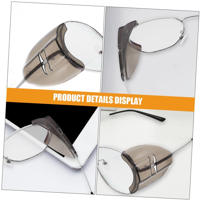 DOITOOL 4Pairs Flexible Side Shields for Glasses Heavy Duty Side