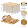 ZICOTO Beautiful Bread Box With Wooden Lid For Your Kitchen