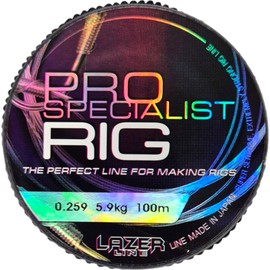 LAZER LINE Monofilament Fishing Line 100 m Diameter 0.259 mm Test 5.9 kg - Transparent Leader Line for Pike Zander Perch Trout Carp Rig - Monofilament Fishing Tendon - Nylon Thread Leader - Fishing