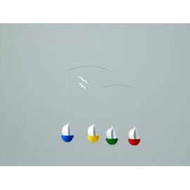 Sailfun Hanging Nursery Mobile - 24 Inches Plastic - Handmade in Denmark by Flensted