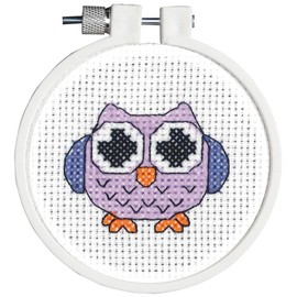 Janlynn Kid Stitch 11 Count Owl Mini Counted Cross Stitch Kit, 3-Inch