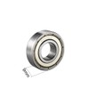 sourcing map Deep Groove Ball Bearing 6002Z Single Shield Chrome