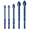 Upgraded Serrated Masonry Drill Bit Set 5PCS,Four-Flute Sawtooth Eccentric Drill