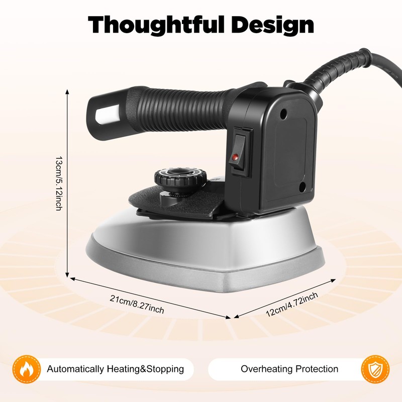 Industrial Electric Steam Iron, 60~220℃+3L Tank Lightweight Portable Efficiently Gravity