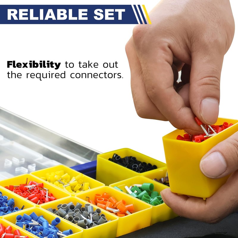 haisstronica Wire Ferrules Connectors Kit - 5000PCS AWG22-7 12 Sizes