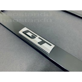 BLVD 1x "GT" 3D Emblem BLACK Stainless License Plate Frame RUST FREE + Screw Caps