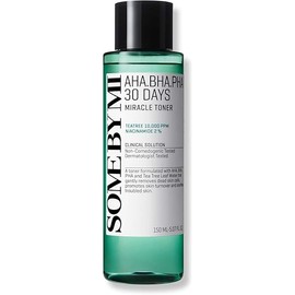 SOME BY MI AHA BHA PHA 30 Days Miracle Toner – 5.07oz, 150ml – Korean Salicylic Acid Exfoliating Face Toner for All Skin Types – Daily Pore Care & Oil Control with 2% Niacinamide – Korean Skin Care