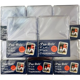 Pro Safe Card Holders Thick 55pt Protection Sports Trading Clear Top Loader, Regular 3x4 - 1000 Top Loaders