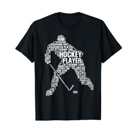 Cool Ice Hockey Art For Men Women Boy Girl Ice Hockey Player T-Shirt