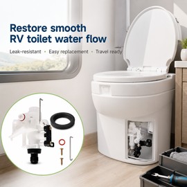 RV Toilet Water Valve Replacement Kit for Aqua Magic V – Compatible 31705 Repair Part for High & Low Models