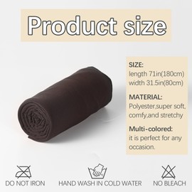 Stretch African Head Wraps for Coffee Women - Long Jersey Turban Headwraps, Head Scarf, Headbands (Coffee)