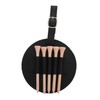 BIUDECO Elegant Pu Leather Golf Tee Holder Bag Storage Case