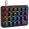Koolertron One Handed Macro Mechanical Keyboard, RGB LED Backlit Portable