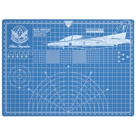 Ikeda Kogyo Blue Impulse Cutting Mat [A4 Size Approx. 11.8 x 8.7 inches (30 x 22 cm), Thickness 0.1 inch (3 mm), PVC Work Mat, Model Crafts, DIY Grid]