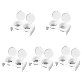 VICASKY 5 Piezas Plato De Monómero Condujo Limpiador Clavo Lavar Debe Herramienta Plato De Dappen Plato Monómero Con Tapa Plato Para Uñas Titular De Monómero Tazón De Uñas Acero Inoxidable