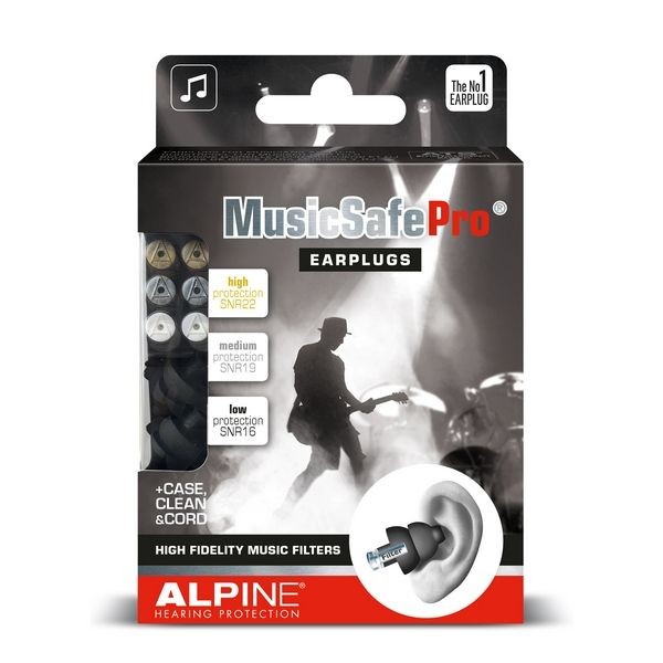 Alpine Music Safe Pro Earplugs 1 pair Black