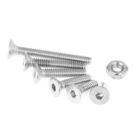 230 Pieces M2 304 Stainless Steel Flat Head Screws Cylinder Screws Nuts Assortment Kit Tool with Box