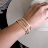 Tasiso Layered Snake Chain Link Bracelet for Women 14K Gold