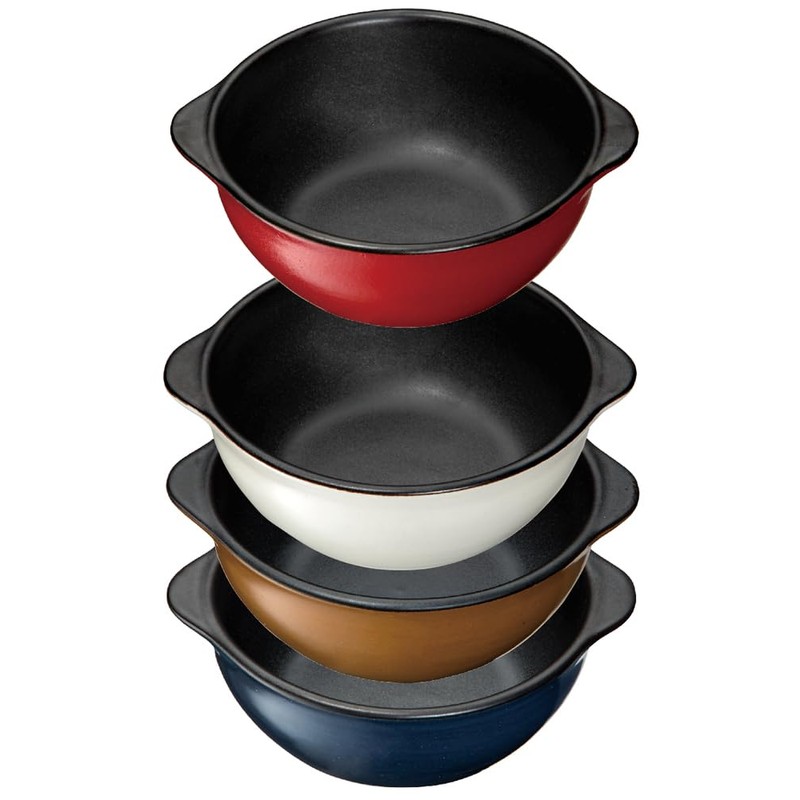 Shigaki Chocotto Heat Resistant Soup Pot, Navy 4113