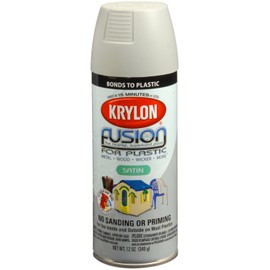 Krylon K02439007 'Fusion for Plastic' Satin Pewter Gray Plastic Paint - 12 oz. Aerosol