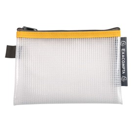 Exacompta - Ref 34120E - 1 Pouch with Zip Closure - Made of Soft Polypropylene for Storing Supplies, Beauty Accessories - File Size A6-5 Random Colours
