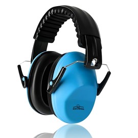 Kouizam NNR27db Earmuffs for Hearing Sensitive to Teens, Noise Cancelling, Adjustable Size (Approx. 22.0 inches (56 cm), Ear Protection, Soundproofing, blue