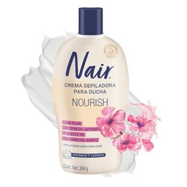 Nair Crema Depiladora para Ducha Nourish 368 g. Marca Probada por Dermatólogos con Ingredientes Naturales, Piel Suave y Tersa hasta por 6 Días