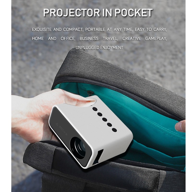Mini Projector Multifunction HD 1080P WiFi Wireless Wired Screen Projection