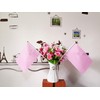 25 Pack Pink Stick Flags,Hand Held Small Mini DIY Solid