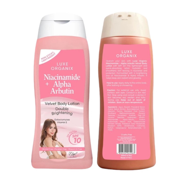 Luxe Organix Niacinamide + Alpha Arbutin Velvet Body Lotion SPF
