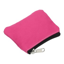 PATIKIL 3" x 5" Coin Purse Pouch, Change Purses Small Organizer Bags with Zipper Canvas for Home, Rose Red