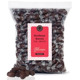 Root Beer Barrels Hard Candy - Bulk Old Fashioned Candies - 5 Pounds Bulk Individually Wrapped Nostalgic Barrels - 330 Pieces