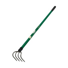 Mintcraft Landscapers Select 5 4-Tine Garden Cultivator, Ergonomic Fiberglass Handle -
