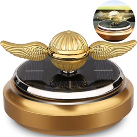 Solar Energy Car Gold Fidget Spinner Toy, SunshineToy Car Air Freshener Stress Reliever Desk Office Car Dashboard Decoration Gift for Men Women