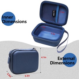 LTGEM Case Compatible with JBL Go 4 / Go 3 Portable Bluetooth Speaker, Blue(Inside: 4.5"x3.4"x1.7)