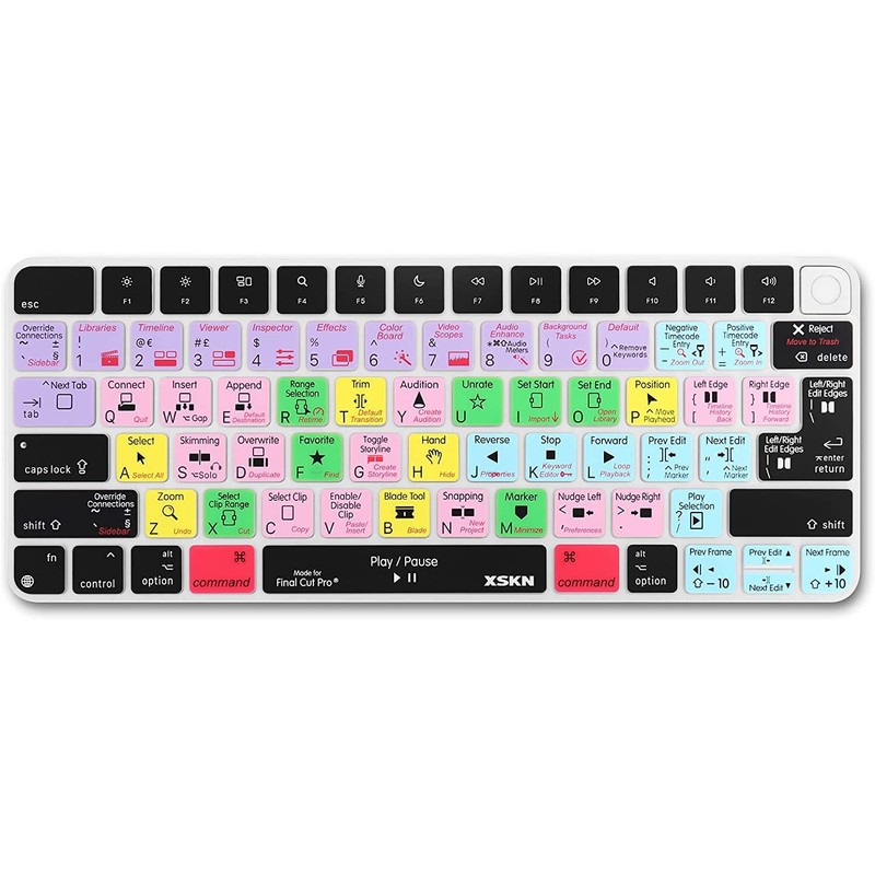 XSKN Final Cut Pro Shortcuts Keyboard Silicone Cover Skin for