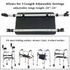 Walker Rest Seat for Attachable Seat Folding Walker, Maximum Weight