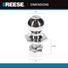 Reese Towpower 7008300 Interlock Trailer Hitch Ball, 2 Inch Diameter,