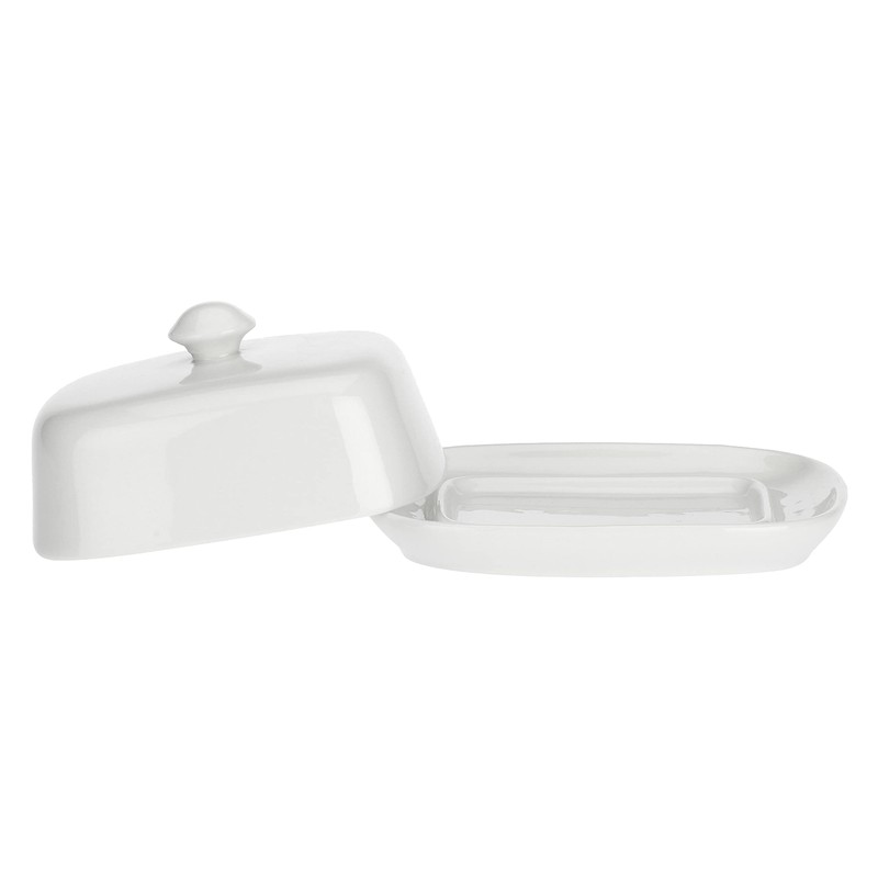 la Porcellana "Terrine Butterdose Geschenk-Box, weiß, 14 x 11 cm