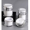 Travel Empty Vacuum Pump Cream Bottles & Cosmetic Containers Vacuum Cream Empty Bottle 50ml 2ea