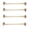 TopHomer 4 Pack Brass Cabin Hook, Door Hook and Eye